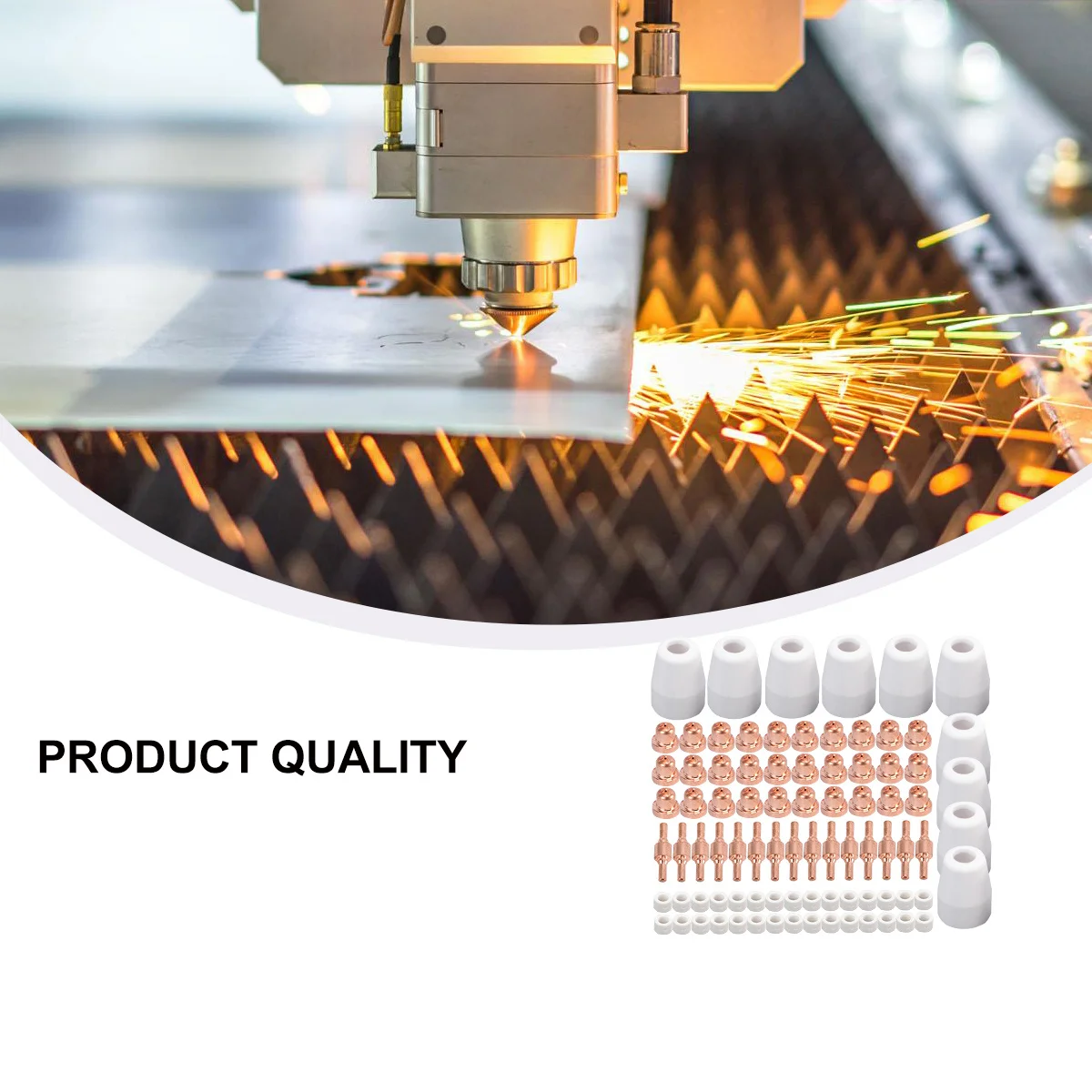 

85 pcs Plasma Tip Nozzle Consumables -31 -40 Heat Resistant Cutting Torch Parts For Cut-40 Cut-40D Ct312 Ct416 Super160