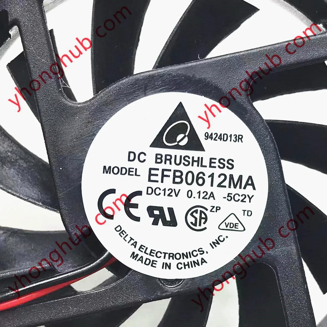 Delta Electronics EFB0612MA DC 12V 0.12A 60x60x10mm Server Cooling Fan
