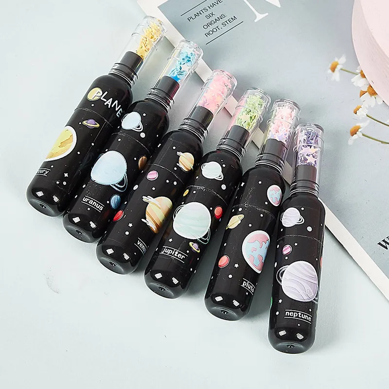 Planet Fluorescent Pen Children‘s Cartoon Shape Highlighter Kawaii Drift Bottle Highlighter Student Mark Error Marker Pen