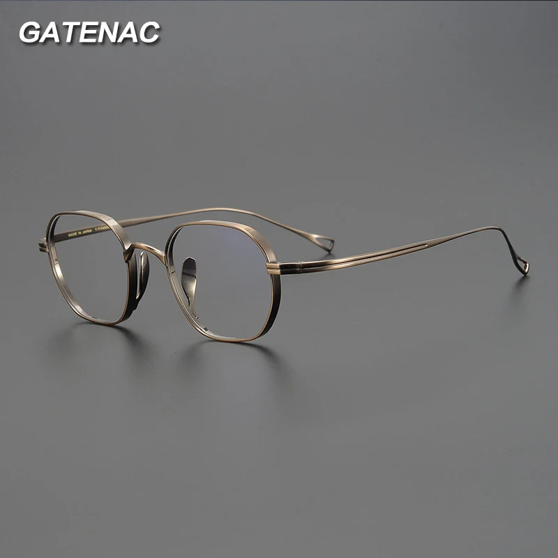 

Vintage Pure Titanium Eyeglasses Frame Men Square Ultra Light Glasses Frame Women Japan Luxury Brand Designer Small Face Eyewear