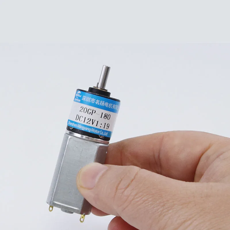 6 واط تيار مستمر الكواكب والعتاد تخفيض المحرك 12 فولت 20 مللي متر مايكرو موتور منخفض السرعة بطيئة سرعة المحرك الصغيرة قابل للتعديل سرعة CW CCW 20GP-180
