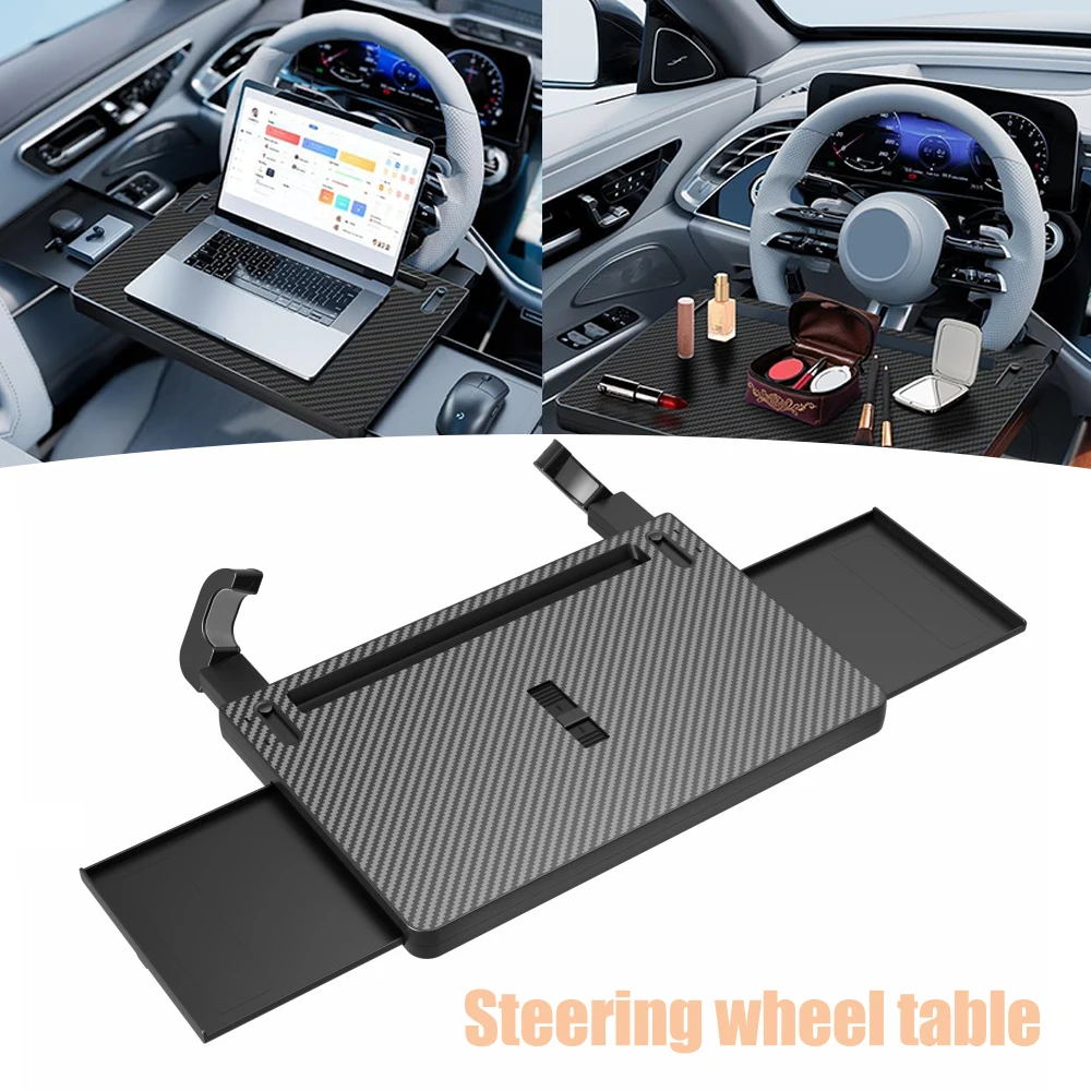 Portable Vehicle Mounted Steering Wheel Small Table Board Tablet Laptop Stand For Car Front Seat In Car Office And Dining