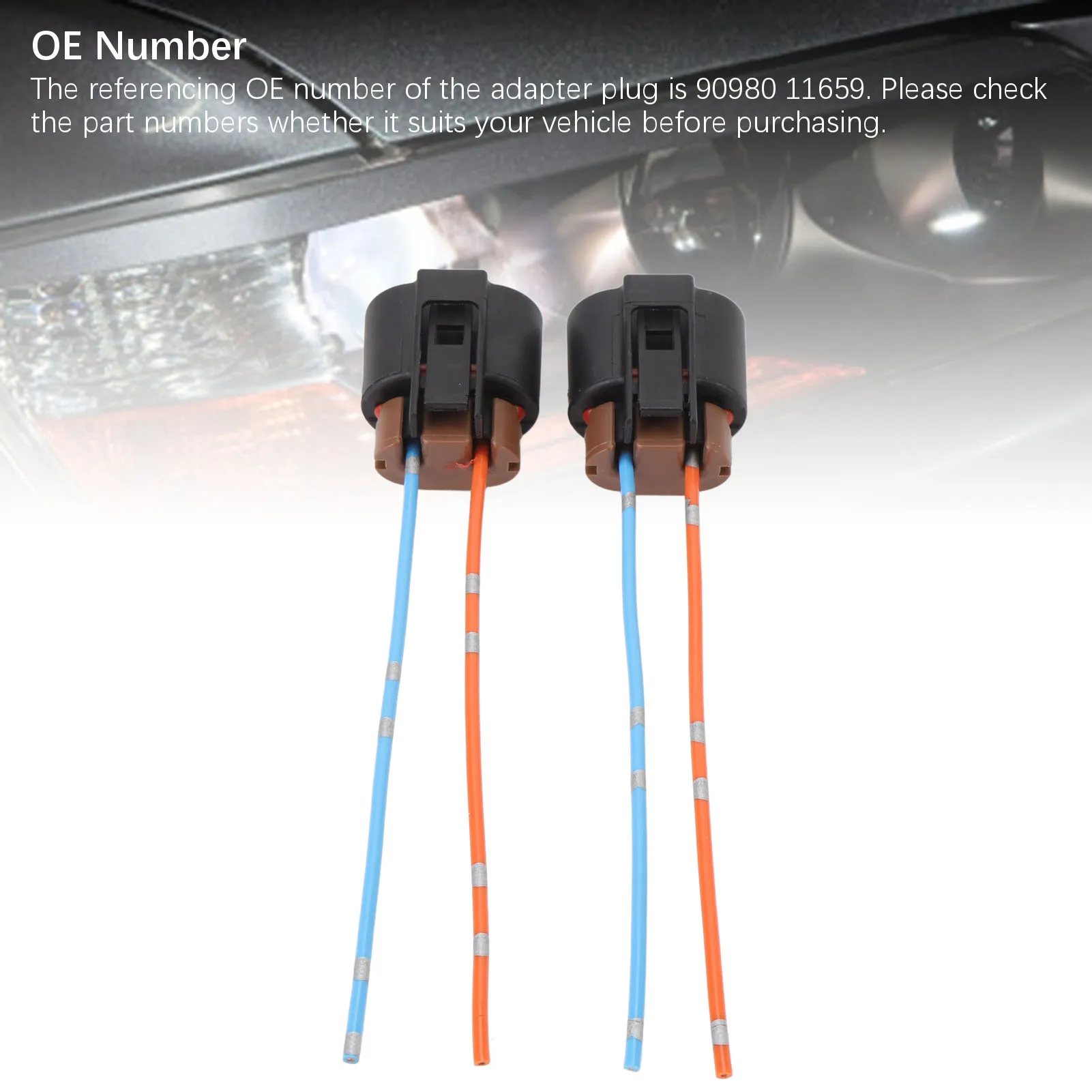 2 قطعة لمبة المصباح المقبس الأسلاك موصل قابس مهايئ 90980 11659 اتصال مستقر ل RX300 RX400H RX450H SC430