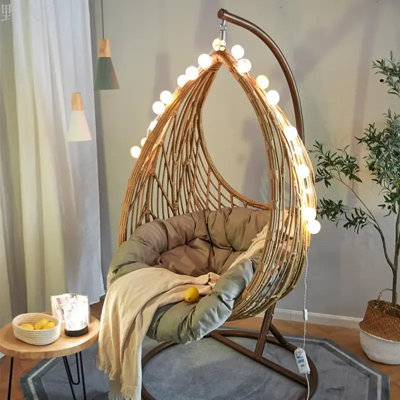 Hanging basket, rattan chair, swing, indoor household swing, net, red bird's nest chair, Nordic lazy person, cradle chair