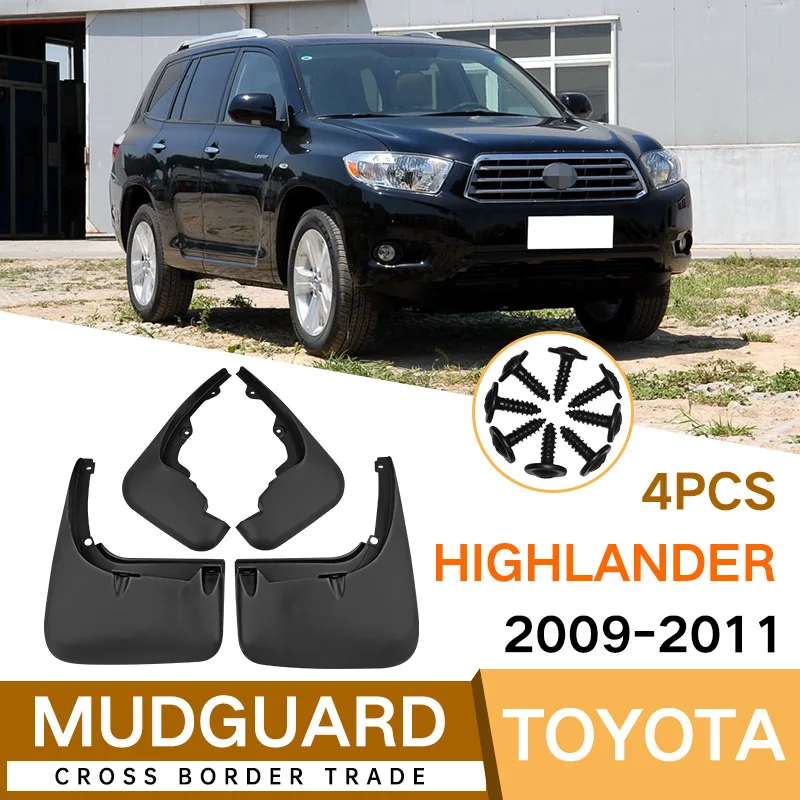 For Toyota Highlander Highlander 2009-2011 fender tiles front and rear auto parts mud flaps car accessories 4runner accessories