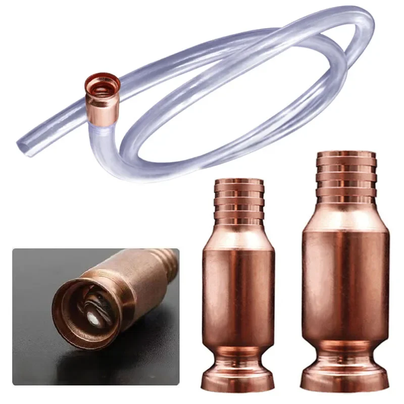 

1Pc Siphon Pump Copper Connector 15/19mm Car Fuel Tank Self-Priming Hose Pump Fittings Manual Oil Extractor Head Car Accessory