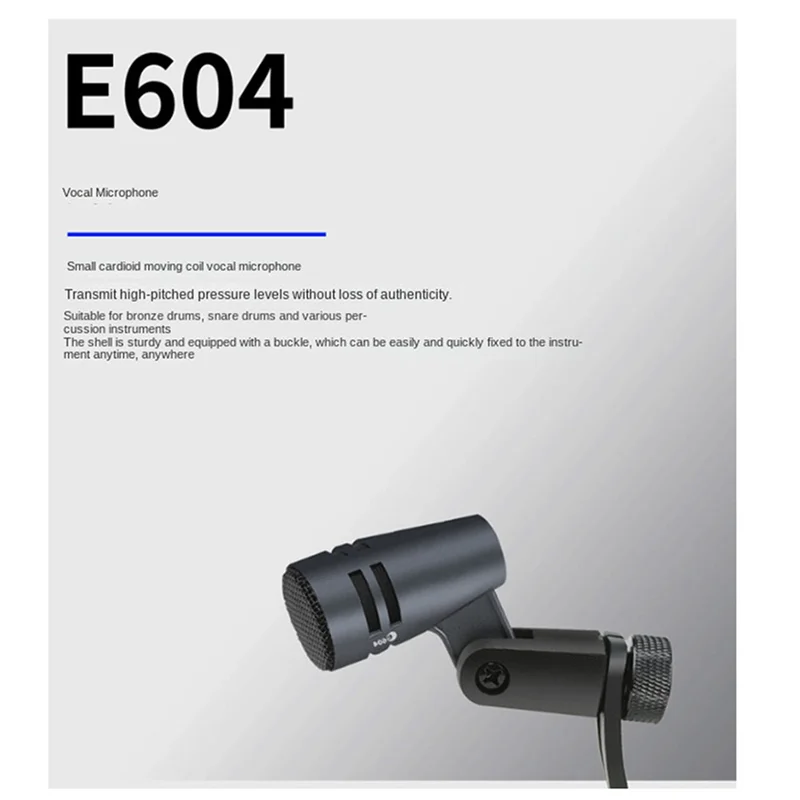 AS95-3X E604 ميكروفون ديناميكي سلكي أداة قلبية ميكروفون طبل مع مشبك ذراع جبل مناسبة لأدوات الطبول