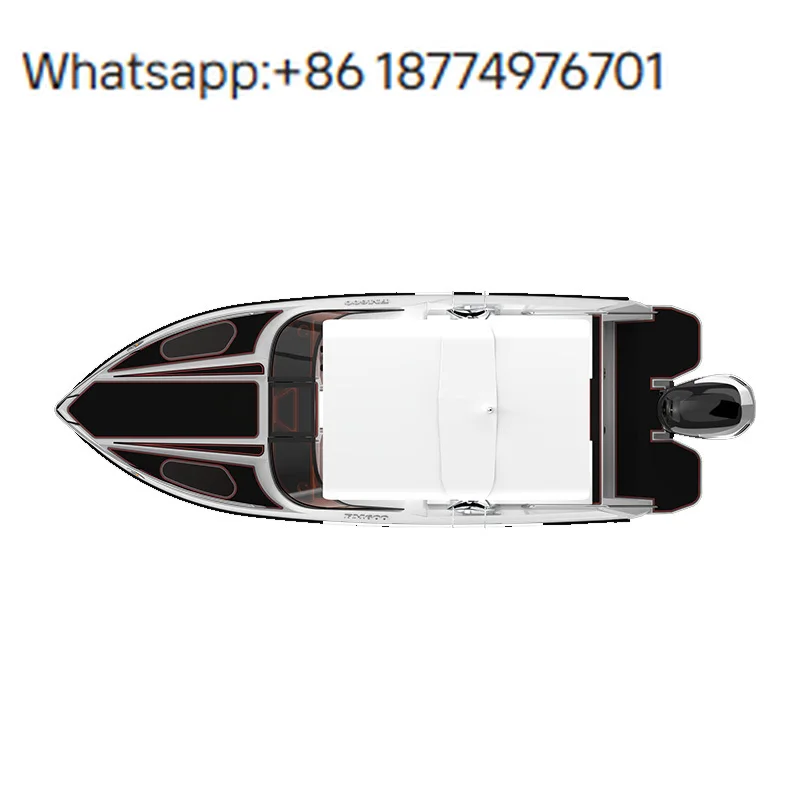 New Furreo 17ft Aluminum Racing Center Steering Console Yacht Bass Boat with 150HP Engine 60-75km/h Speed