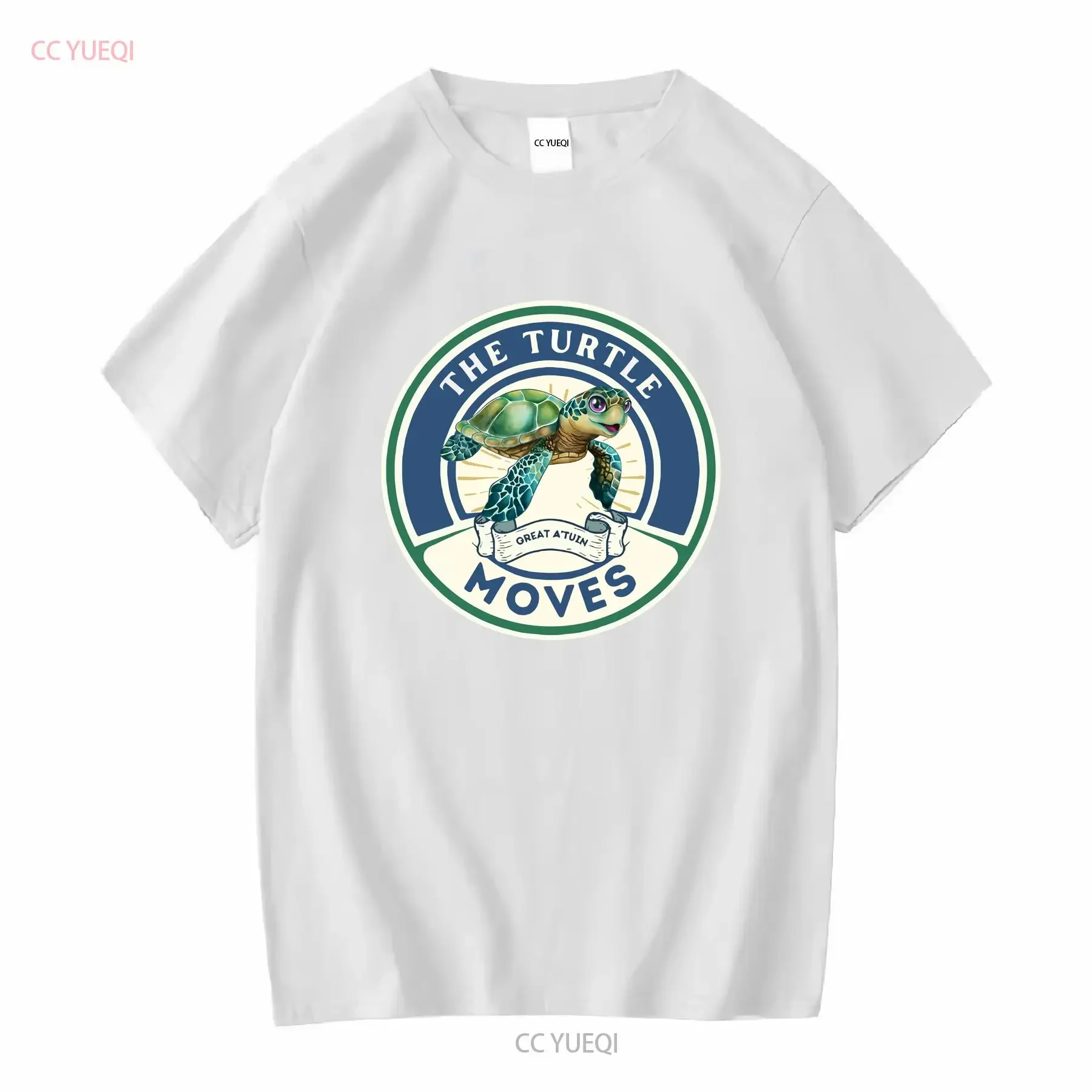 The Turtle Moves Discworld Inspired T Shirt with Terry Pratchett Fan Fantasy Novel long or short sleeves vintage Washed view 4