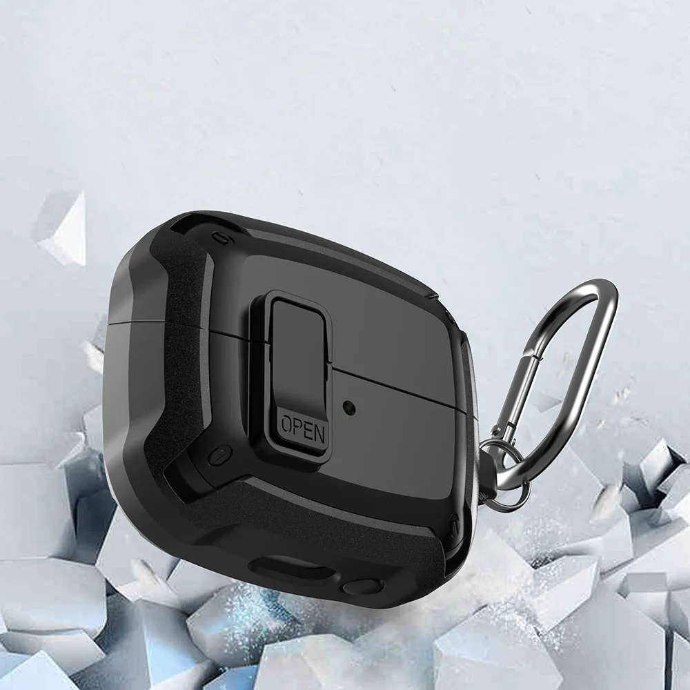 Per Samsung Galaxy Buds 3 Pro Armor Custodia antiurto con blocco interruttore sicuro Cover per Galaxy Buds 3 Auricolari Accessori Coque