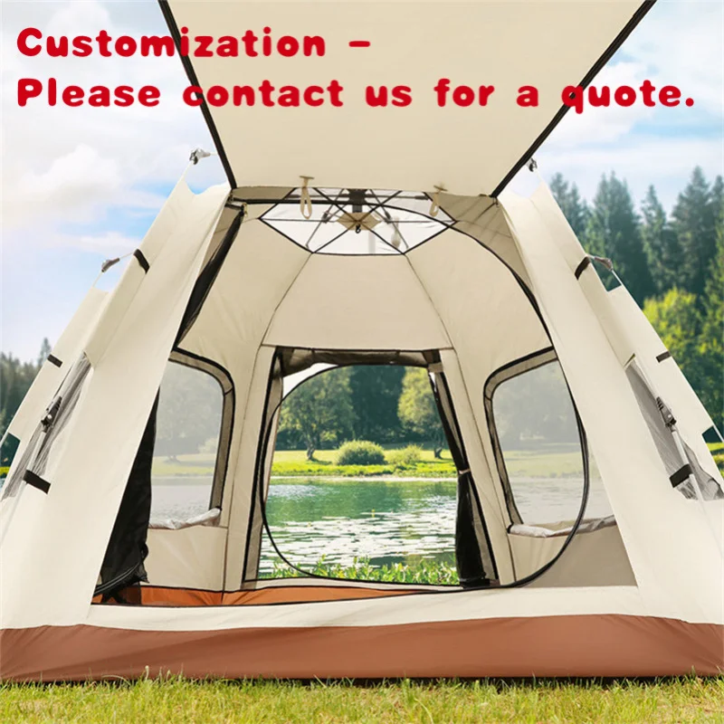 custom.WEILIAN Big Folding 5-8 Person Family Camp Tent Quick Automatic Opening Camping Hiking Outdoor Waterproof Tent Campin