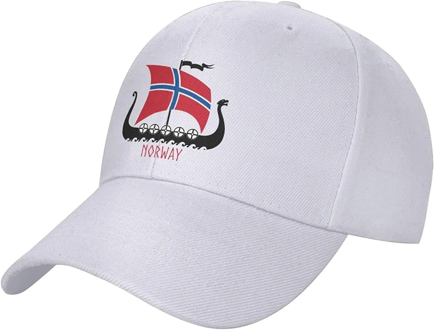 Norwegian Flag Norway Viking Ship Baseball Cap Adjustable Low Profile Golf Dad Hat for Men Women