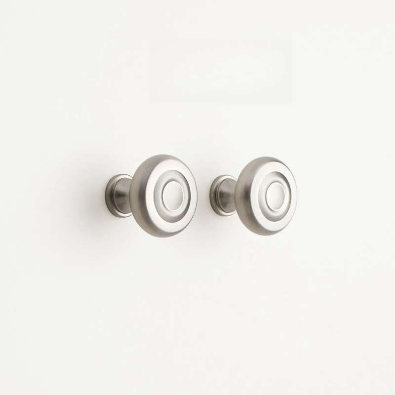 Minimalist silver brushed handle, simple French wardrobe, cabinet drawer, door single hole handle