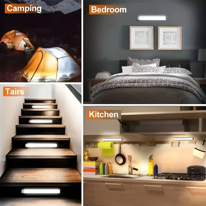 20CM Wireless LED Night Lights Motion Sensor Lights Closet Kitchen Night Lights Bedroom Detector Light Cabinet Staircase Backlit