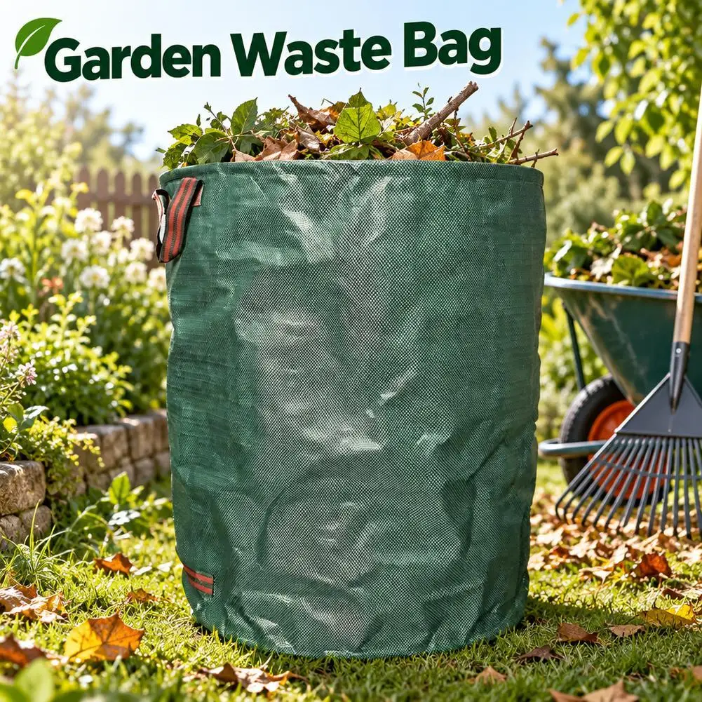 Garden Waste Bag Large Capacity Leaf Collection Bag eavy Duty Yard Leaf Bag Waterproof Collapsible Lawn Debris Container