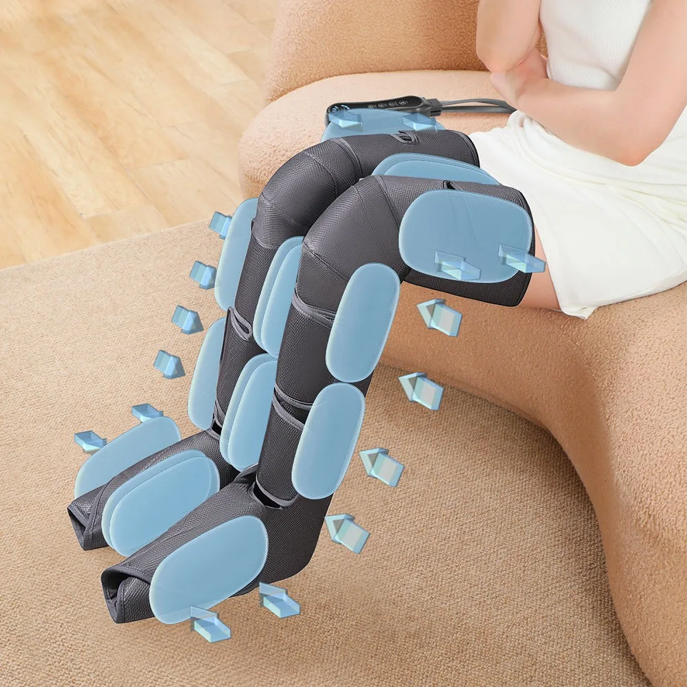 Full Leg Massager Air Compression Heating Kneading Physiotherapy 3 Modes Blood Circulation Relief Muscle