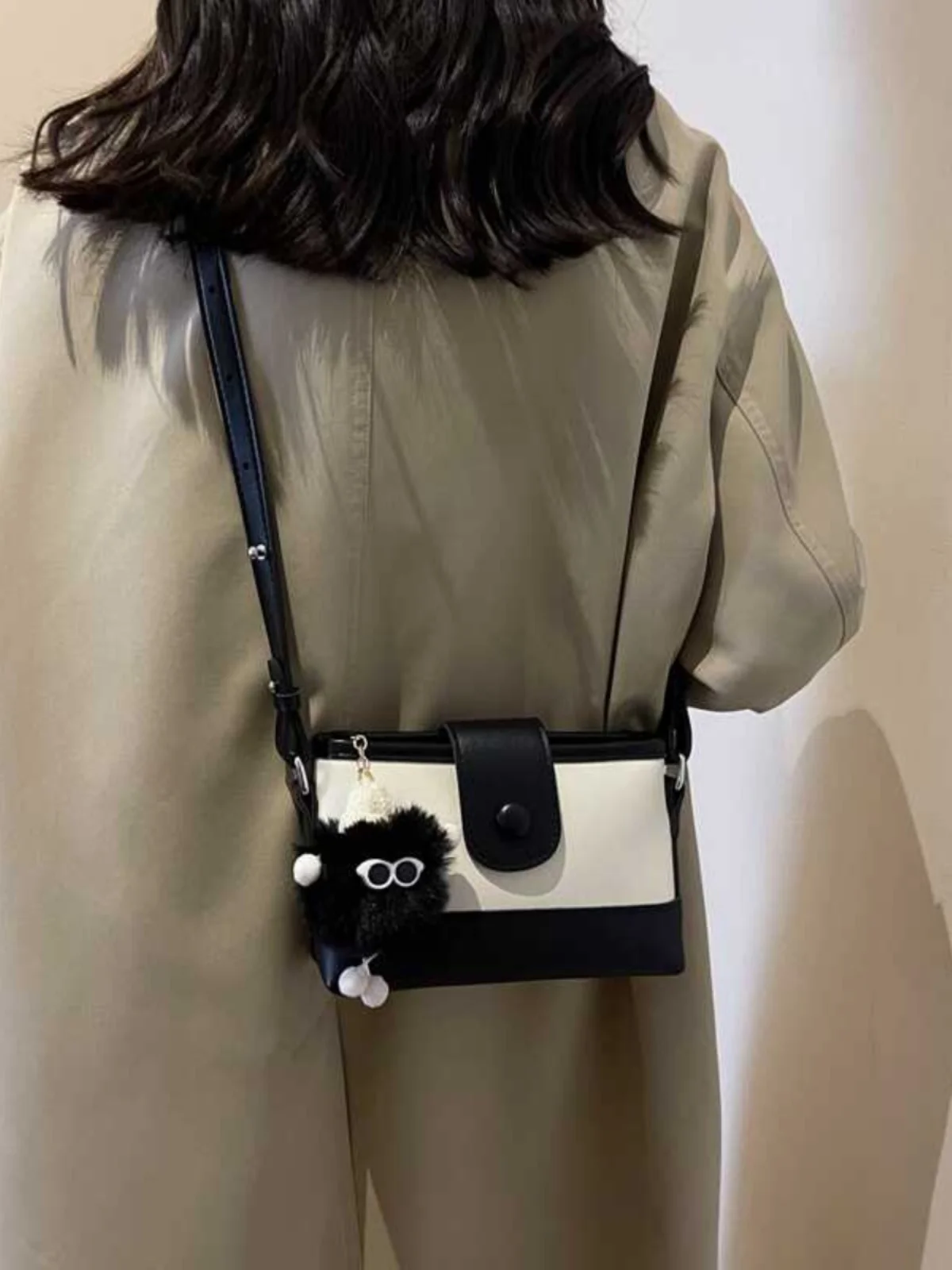 

Симпатичная коричневая сумка через плечо, женская сумка через плечо, весна-лето, новая модная корейская сумка из искусственной кожи Sle