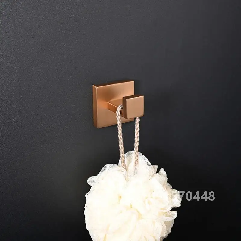 Brushed Rose Gold Stainless Steel Bathroom Hardware Towel Rack Towel Bar Towel Ring Robe Hook Toilet Paper Holder fix with screw