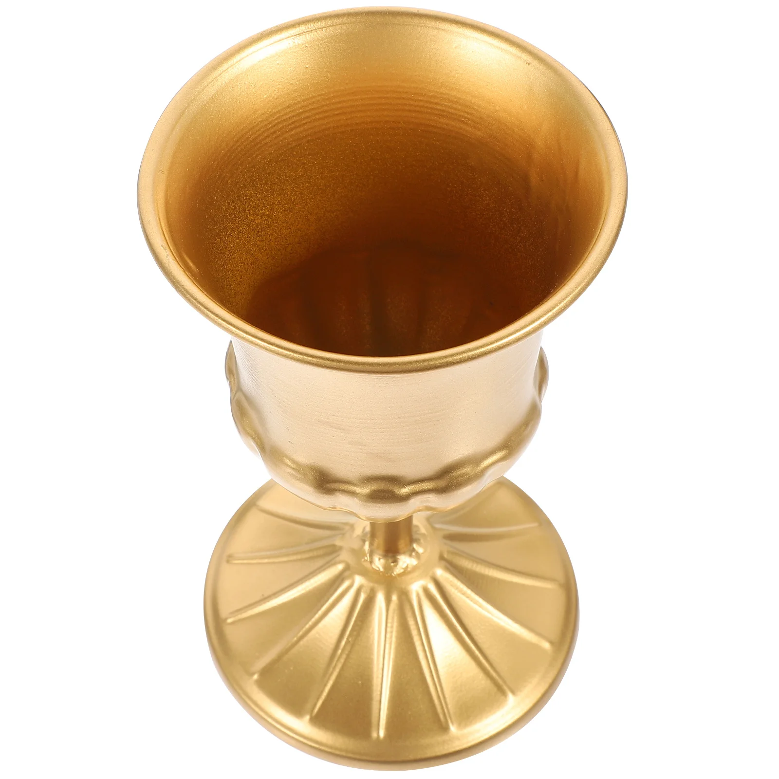 

Golden Flower Utensils Arrangement Pot Vase Wedding Decorations Floating Plant Arranging Desktop Tabletop Iron