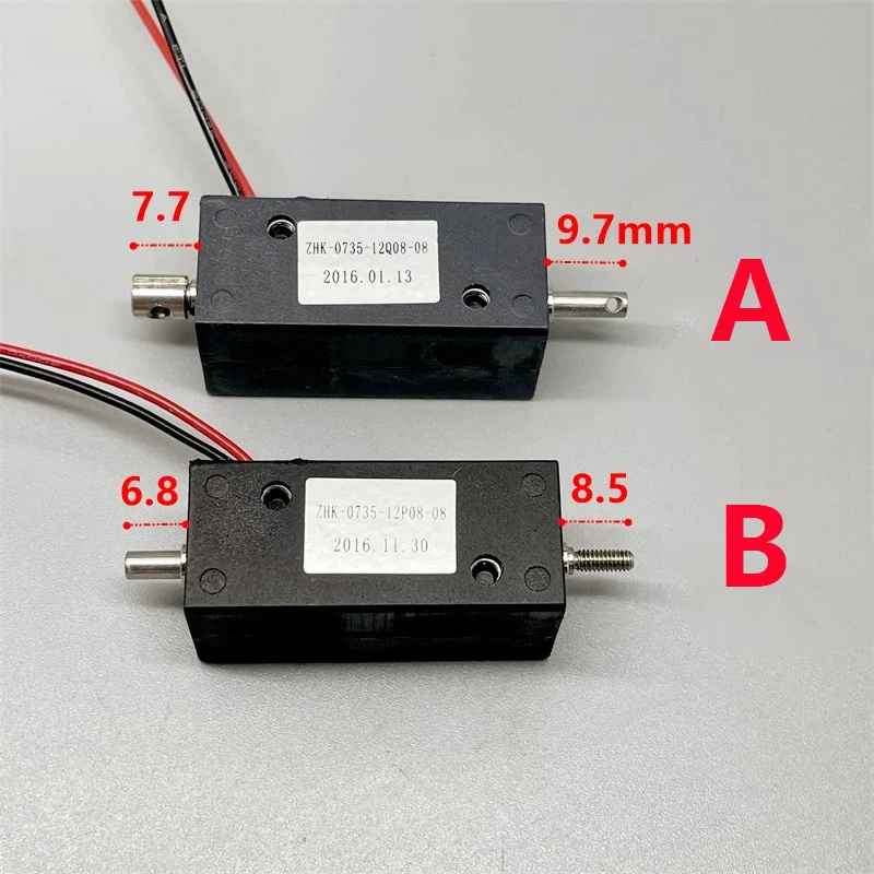 16mm*18mm ZHK-0735 Mini Through-type Bidirectional self-holding Solenoid Electromagnet DC 12V Push-Pull Type Electromagnet