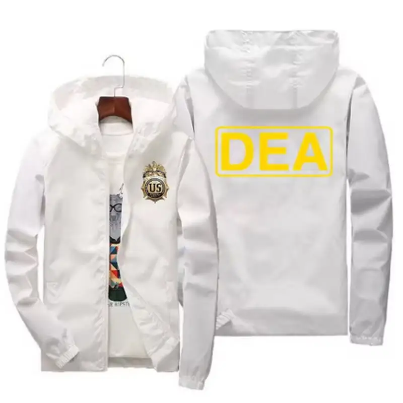 DEA Hochwertiger dünner Herrenmantel 2024, Frühling und Herbst, lässige Oberbekleidung für Herren, bedruckte Jacke, Windjacke – Detail 8