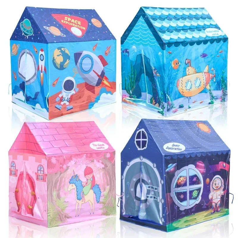 

Kids Play House Game Tent Toys Dinosaur Pink Ice Cream Boy Girl Princess Castle Portable Indoor Outdoor Children Play Tent House
