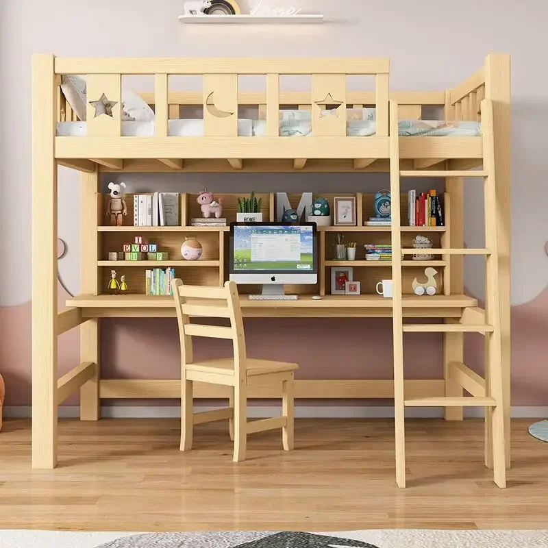 Go to bed and get off the table combination bed, small apartment multi-functional space-saving study table and desk integrated