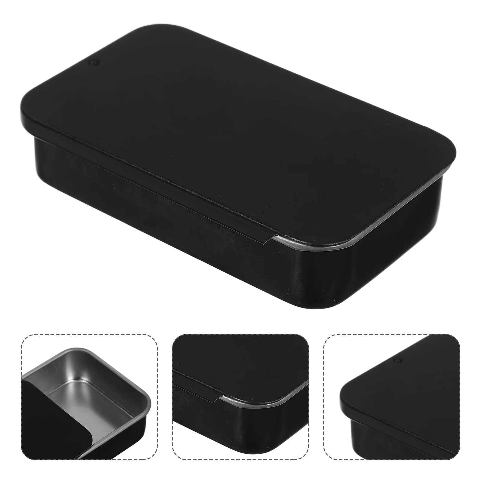 

6 Pcs Mini Pocket Sliding Tin Box Lip Balm Small Boxes 700X420X150CM Tinplate Portable Metal Containers Organizer