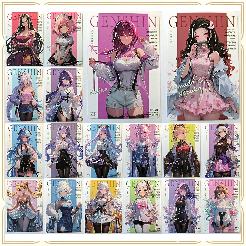 Anime Goddess Epoch ZP Kafka Kamado Nahida Yelan Premium Flash Card Boy Games Toys Collectible Cards Christmas Birthday Gifts