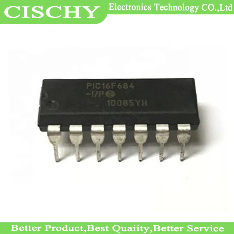 2pcs PIC16F684 PIC16F684-I/P DIP14 In Stock