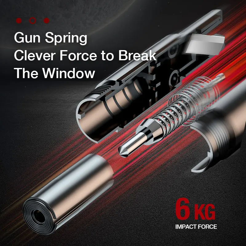 2-delige autoglasbreker en veiligheidsgordelsnijder, 2-in-1 autoveiligheidshamer, draagbaar noodreddingsgereedschap voor auto-ongevallen