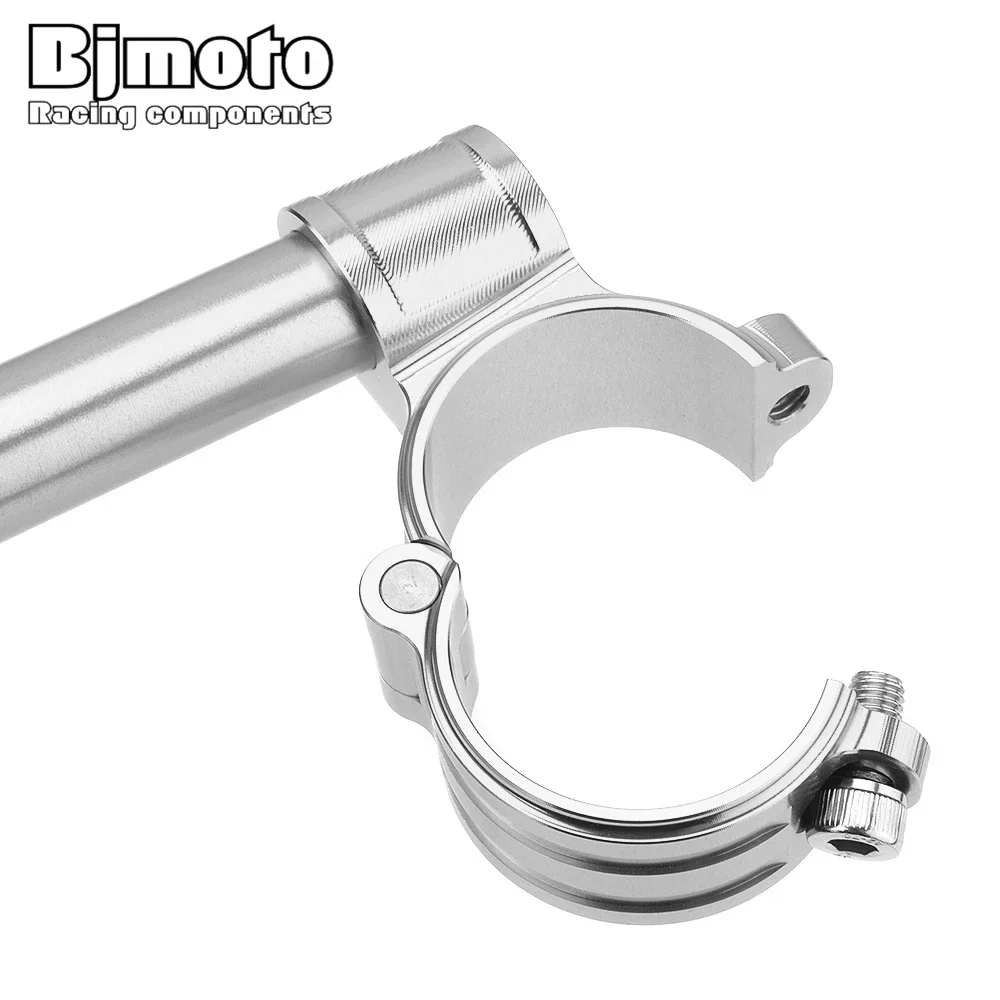 55mm CNC Clip On Fork Handle Bar 22mm 7/8\'\' Motorcycle Handlebar Clip-Ons Racing Adjustable For BMW Honda Yamaha