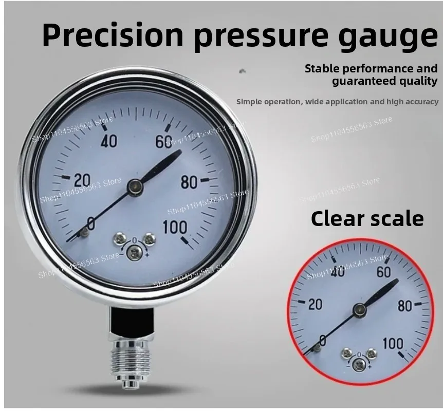 Capsule‑Type Micro‑Pressure Gauge, 60mm Dial, Gas Low Pressure Measuring Gauge, Range 16/25/40/50/20/mbar