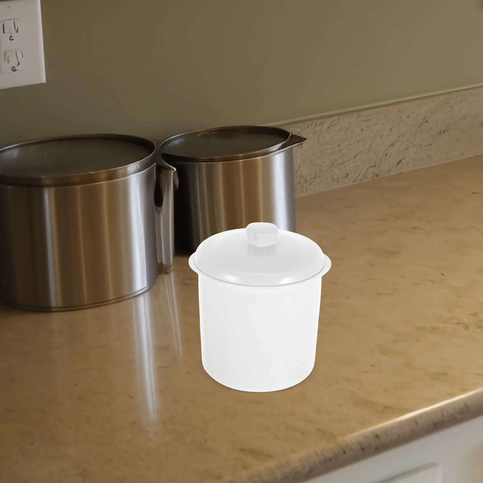 Mantequillera Francesa de Cerámica y Porcelana, Recipiente para Mantequilla Fresca y Untable con Tapa, Bandeja para Alimentos de Encimera, 0.45L, Diseño Elegante