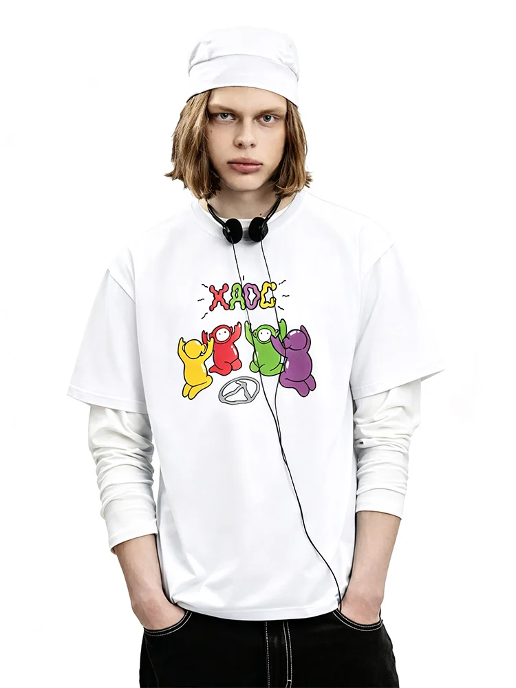 Men T-Shirt Cotton Vintage Summer Tees Korean Fashion Short Sleeve Tops Y2k Graphic Print Oversized Streetwear Unisex Clothing
