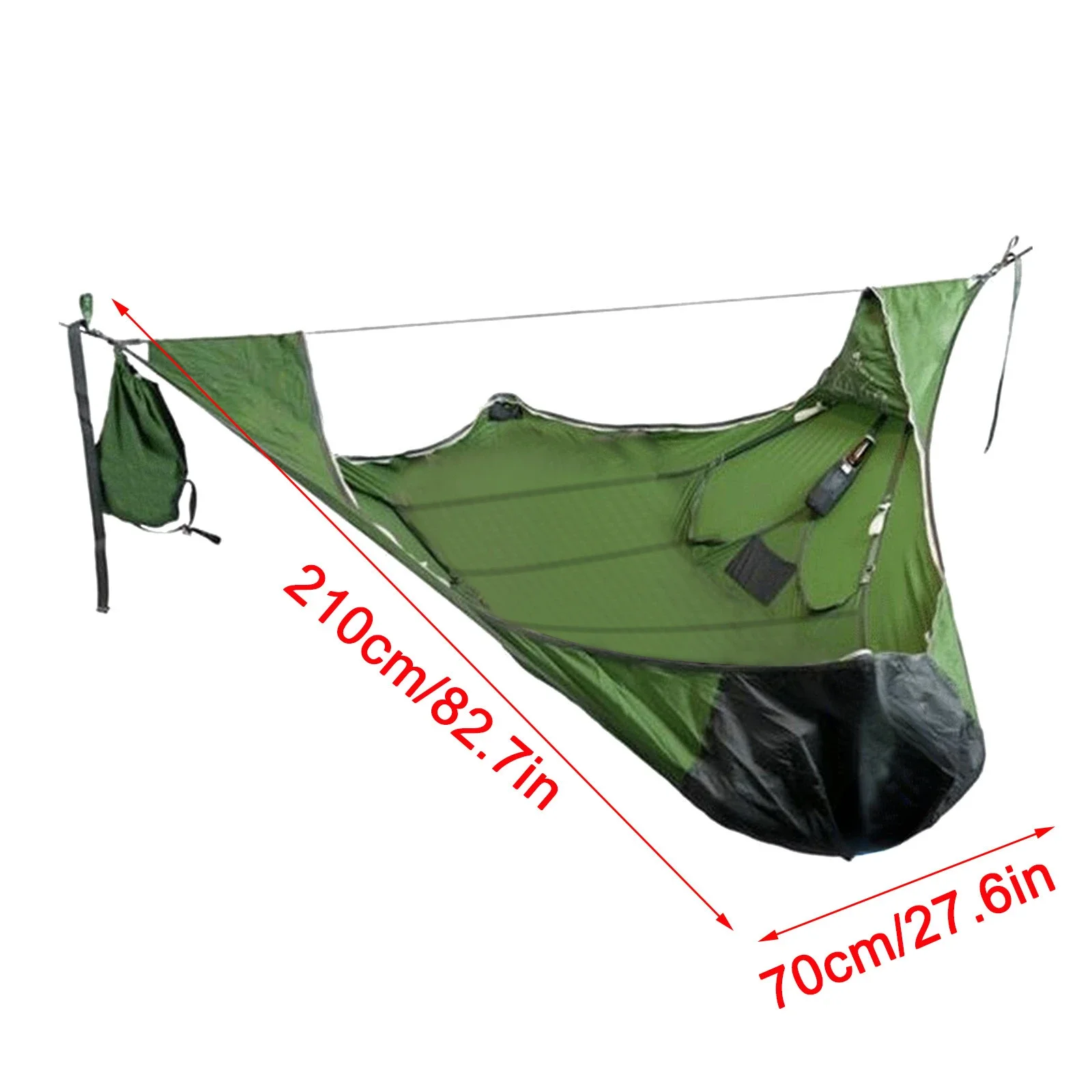 Adult Outdoor Hammock with Mosquito Net Anti-mosquito Hanging Bed Foldable Portable Flat Lay Hammock Multi-person Camping Swing