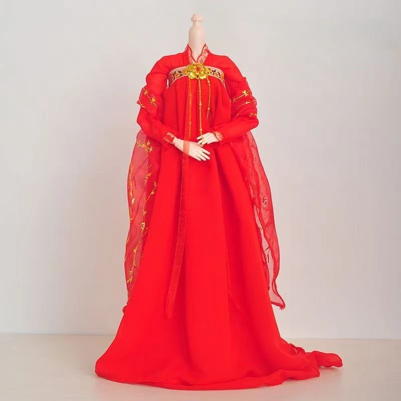 Vêtements de poupée 60cm, 1/3 BJD, Costume ancien de Style chinois, robe longue Hanfu pour filles, jouets habillés DIY, accessoires de poupée