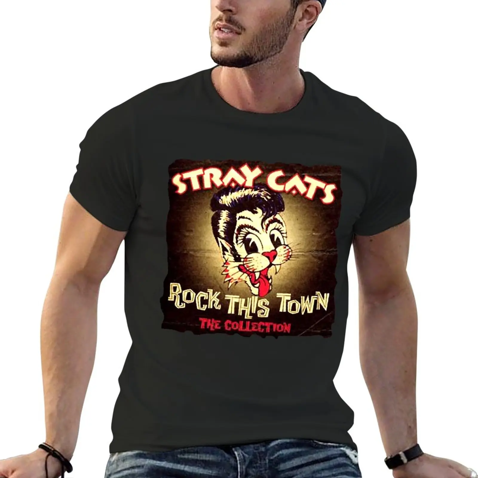 The collection the stray cats band art gift T-Shirt cute clothes mens t shirt