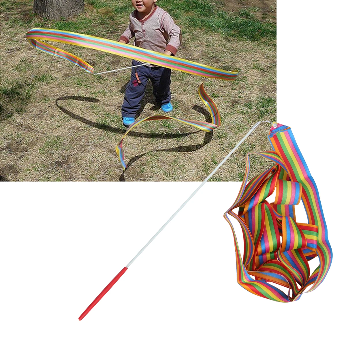 

10 Pcs Ribbon Rhythmic Gymnastics Dancing Dance Streamer Colorful Child