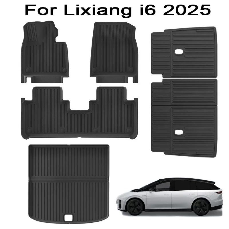 

Wholesale Car Floor Mats for Lixiang i6 2025 Cargo Liner Waterproof Foot Pad TPE Floor Liners 3D Trunk Mats Back cushion