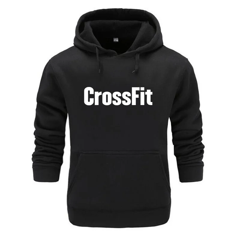 Men Sweatshirt CrossFit To Declare Fittest Black Print Hoodies Luxury Pullovers Long Sleeve Sweaters Hoodie Casual Tops 2024 New