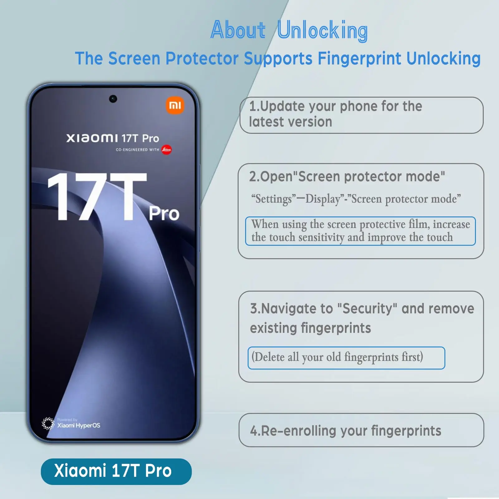 Screen Protector For Xiaomi 17T Pro 6.83 inch Tempered Glass HD 9H Transparent Clear Anti Scratch Case Friendly