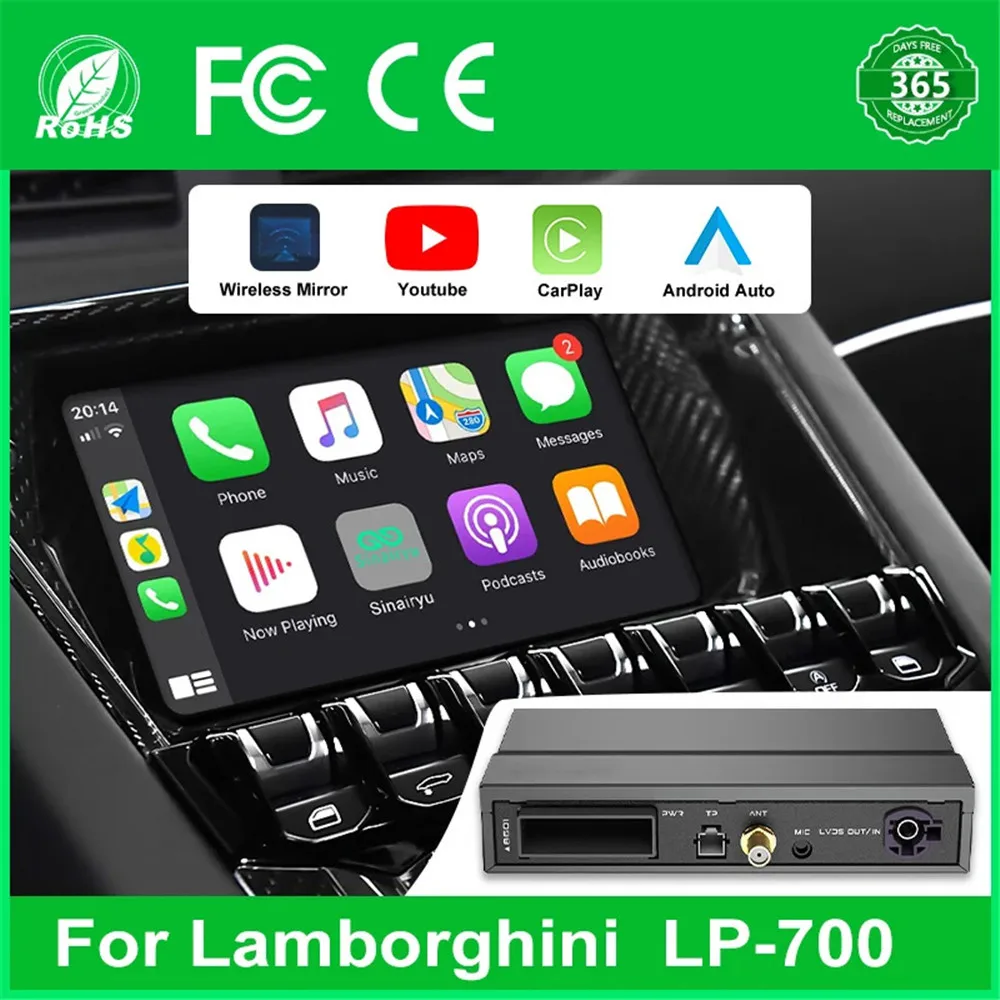 Original vehicle upgrade For Lamborghini Aventador LP700 2012-2018 GPS Navigation Multimedia Player Carplay Android Automatic 4G