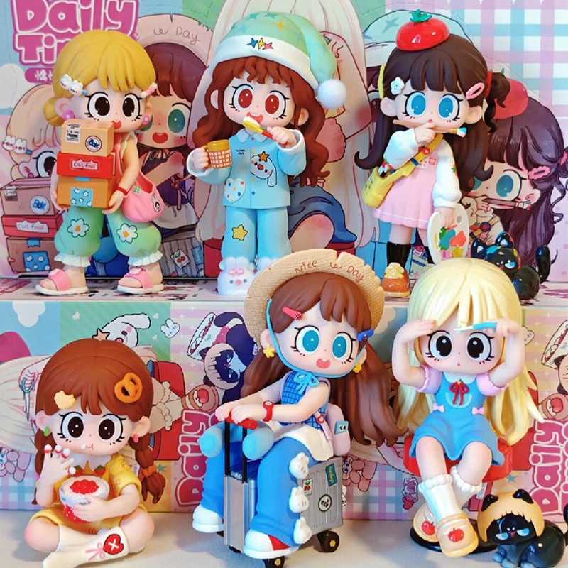 

Milay Daily Times Series слепая коробка Milay Action Аниме Фигурка Mystery Box Kawaii Girl Модель Surprsie Сумка Домашний стол Декор Игрушки