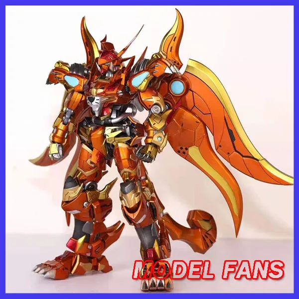 

MODEL FANS IN-STOCK YIQI GDJJKR Yin Tiger Transformation Metal Robot with led light stand base figure toy