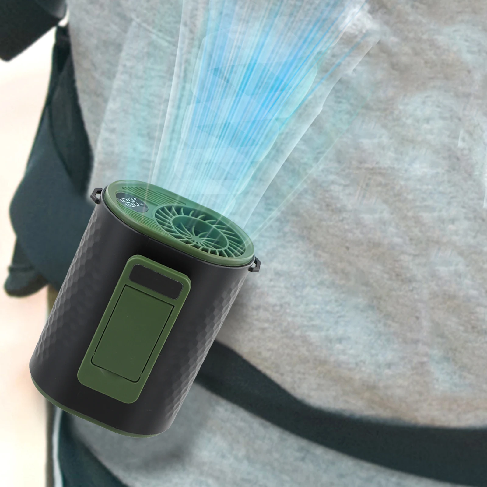 Neck Fan with 5 Adjustable Speeds Rechargeable 3000 mAh Battery Portable Wearable Air Cooler for Outdoor Activities