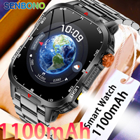 SENBONO Men's Smart Watch Bluetooth Call 1100mAh Battery 100days Standby Time IP68 Waterproof Fitness Tracker Sport Smartwatch