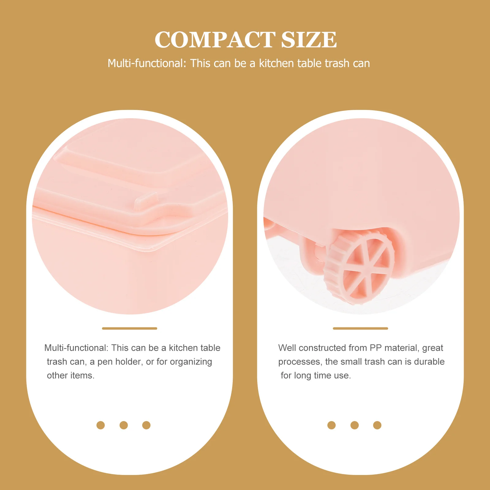 

Desktop Trash Can Mini Waste Bucket With Lid Compact Garbage Container For Office Home Stationery Storage Organizer