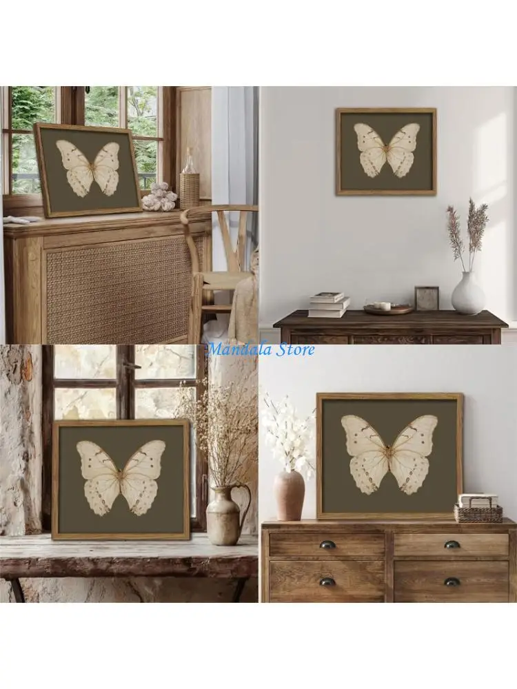 

U2JC Unique Butterfly Themed Framed Artwork For Modern Farmhouses Home Decoration