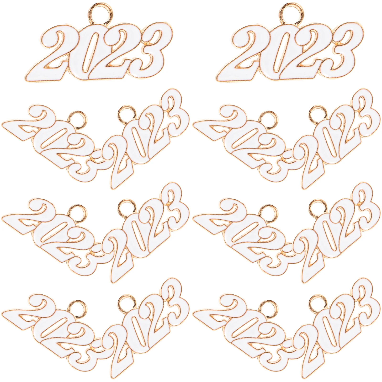 

20 Pcs 2023 Tassel Charm Number Pendant Ornaments for Crafts Metal Mini Charms Jewelry Making